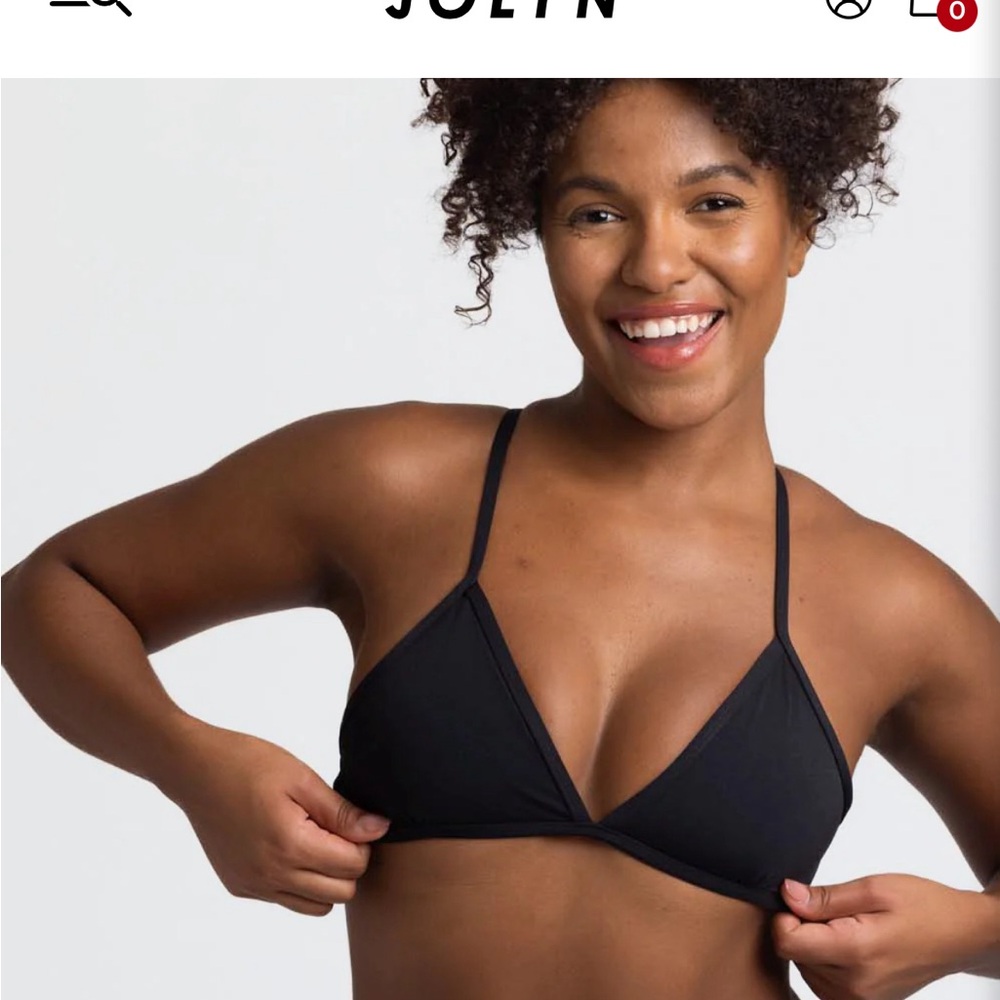 Jolyn Clothing Black Triangle Bikini Top